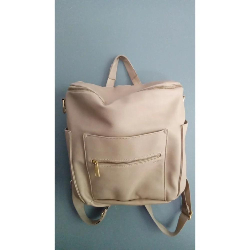 Fawn Design Backpack‎ Convertible Diaper Bag Blush Faux Leather